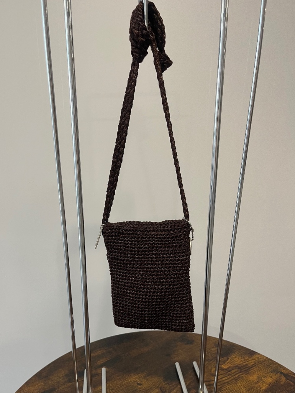 The Sak Brown Crochet Crossbody Small Purse